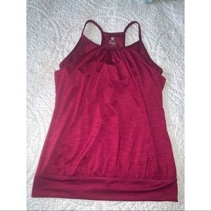 Old Navy Maroon Layered Workout Top